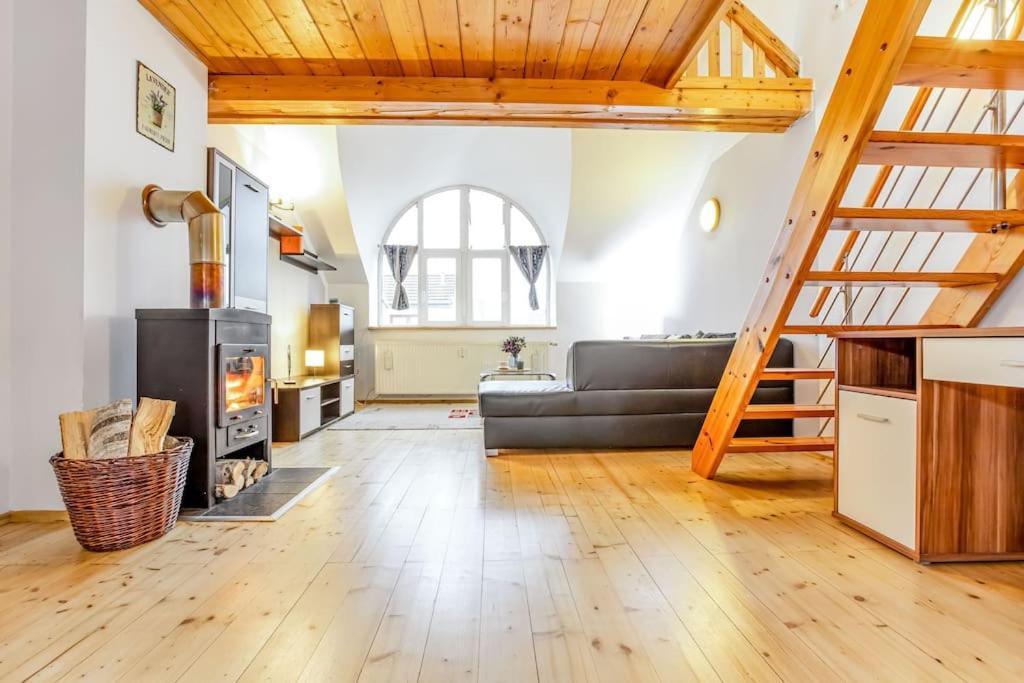 Utulny A Prostorny Podkrovni Byt S Krbovymi Kamny Ceske Budejovice Exterior photo